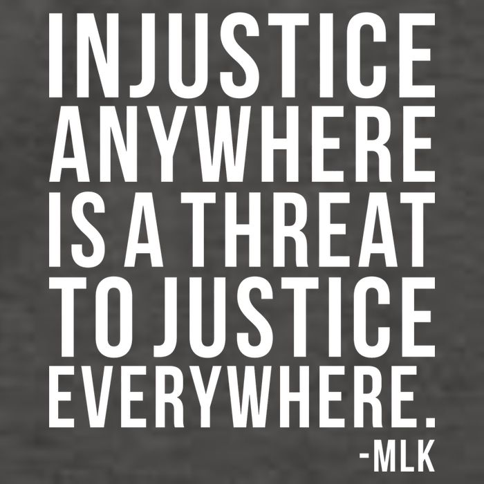 Injustice Anywhere is a Threat to JUSTICE Everywhere MLK Vector Backpack