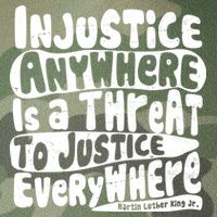 Injustice Anywhere Is A Threat To Justice Everywhere MLK Quote Legacy Tie Dye Trucker Hat