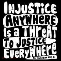 Injustice Anywhere Is A Threat To Justice Everywhere MLK Quote Sustainable Bucket Hat