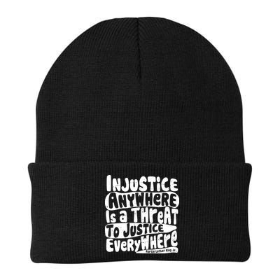 Injustice Anywhere Is A Threat To Justice Everywhere MLK Quote Beanie