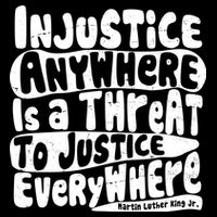 Injustice Anywhere Is A Threat To Justice Everywhere MLK Quote Ladies Essential Flowy Tank
