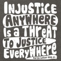 Injustice Anywhere Is A Threat To Justice Everywhere MLK Quote Cotton Canvas Backpack