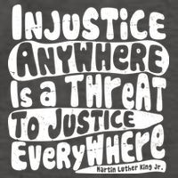 Injustice Anywhere Is A Threat To Justice Everywhere MLK Quote Vector Backpack
