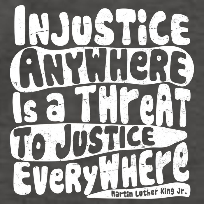 Injustice Anywhere Is A Threat To Justice Everywhere MLK Quote Vector Backpack