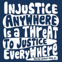 Injustice Anywhere Is A Threat To Justice Everywhere MLK Quote Infant Baby Jersey Bodysuit