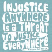Injustice Anywhere Is A Threat To Justice Everywhere MLK Quote Sueded Cloud Jersey T-Shirt