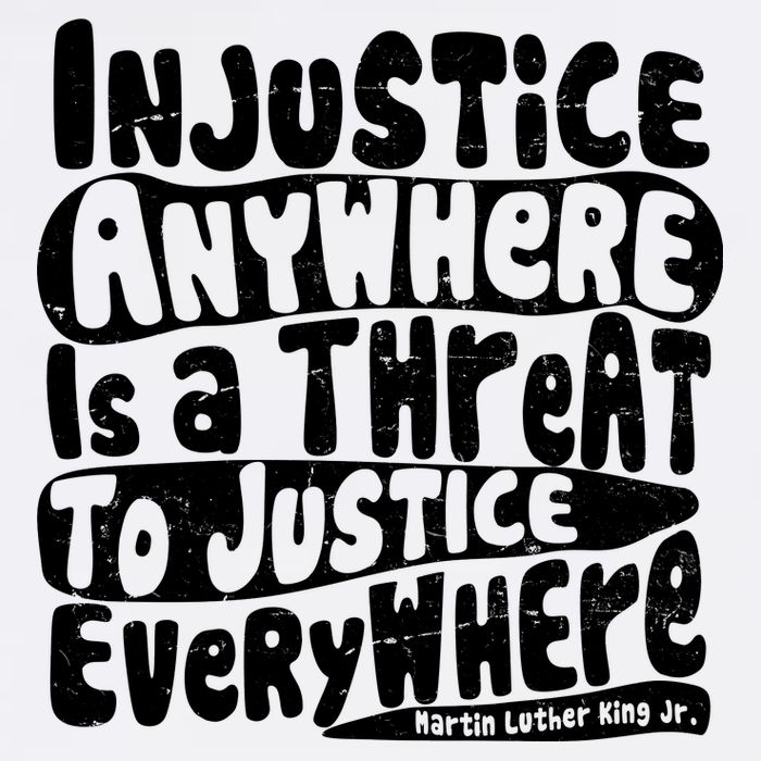 Injustice Anywhere Is A Threat To Justice Everywhere MLK Quote Garment-Dyed Sweatshirt