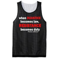 Injustice Becomes Law Resistance Duty Mesh Reversible Basketball Jersey Tank