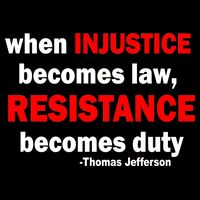 Injustice Becomes Law Resistance Duty Zip Tote Bag