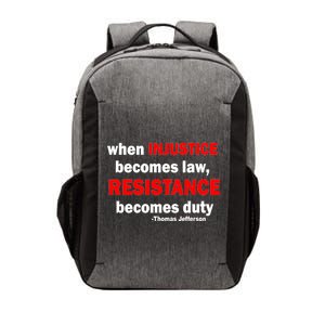 Injustice Becomes Law Resistance Duty Vector Backpack