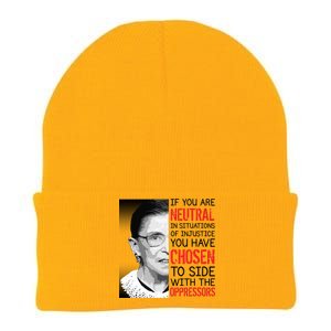 Injustice Ruth Bader Ginsburg Notorious RBG Quote Knit Cap Winter Beanie