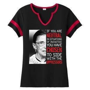 Injustice Ruth Bader Ginsburg Notorious RBG Quote Ladies Halftime Notch Neck Tee