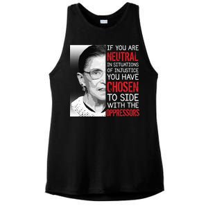 Injustice Ruth Bader Ginsburg Notorious RBG Quote Ladies PosiCharge Tri-Blend Wicking Tank