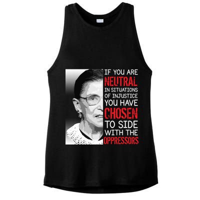 Injustice Ruth Bader Ginsburg Notorious RBG Quote Ladies PosiCharge Tri-Blend Wicking Tank