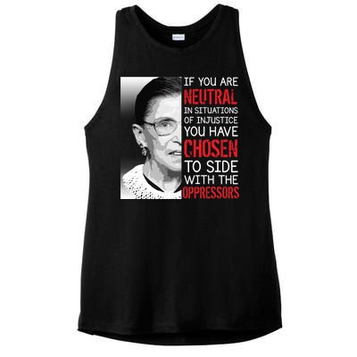 Injustice Ruth Bader Ginsburg Notorious RBG Quote Ladies PosiCharge Tri-Blend Wicking Tank