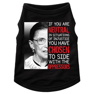 Injustice Ruth Bader Ginsburg Notorious RBG Quote Doggie Tank