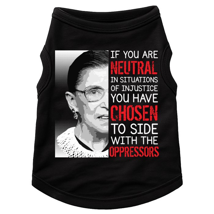 Injustice Ruth Bader Ginsburg Notorious RBG Quote Doggie Tank