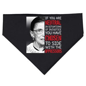 Injustice Ruth Bader Ginsburg Notorious RBG Quote USA-Made Doggie Bandana