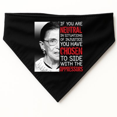 Injustice Ruth Bader Ginsburg Notorious RBG Quote USA-Made Doggie Bandana