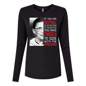 Injustice Ruth Bader Ginsburg Notorious RBG Quote Womens Cotton Relaxed Long Sleeve T-Shirt