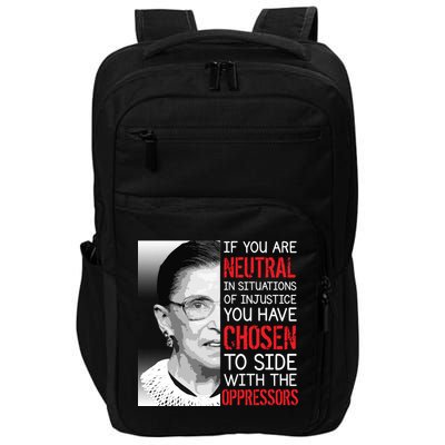Injustice Ruth Bader Ginsburg Notorious RBG Quote Impact Tech Backpack