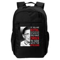 Injustice Ruth Bader Ginsburg Notorious RBG Quote Backpack