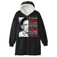 Injustice Ruth Bader Ginsburg Notorious RBG Quote Hooded Wearable Blanket