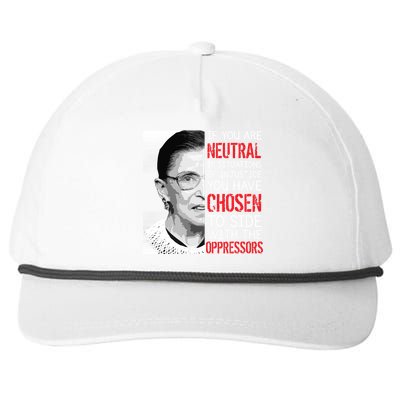 Injustice Ruth Bader Ginsburg Notorious RBG Quote Snapback Five-Panel Rope Hat