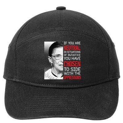 Injustice Ruth Bader Ginsburg Notorious RBG Quote 7-Panel Snapback Hat