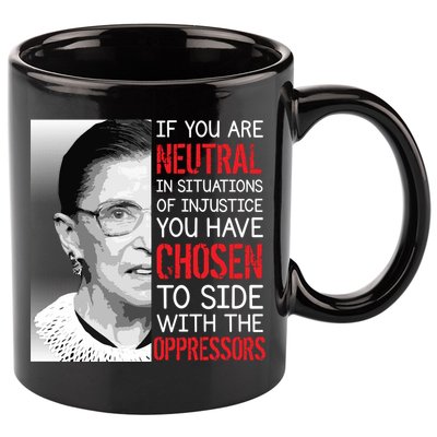 Injustice Ruth Bader Ginsburg Notorious RBG Quote 11oz C Handle Ceramic Mug