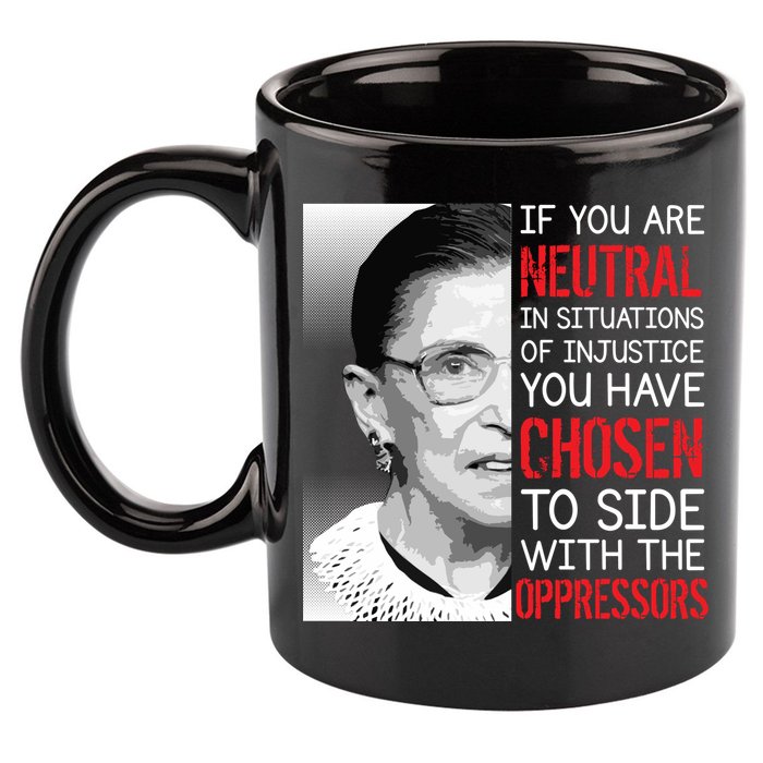 Injustice Ruth Bader Ginsburg Notorious RBG Quote 11oz C Handle Ceramic Mug