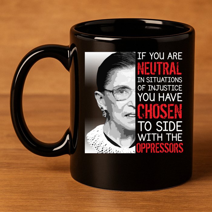 Injustice Ruth Bader Ginsburg Notorious RBG Quote 11oz C Handle Ceramic Mug