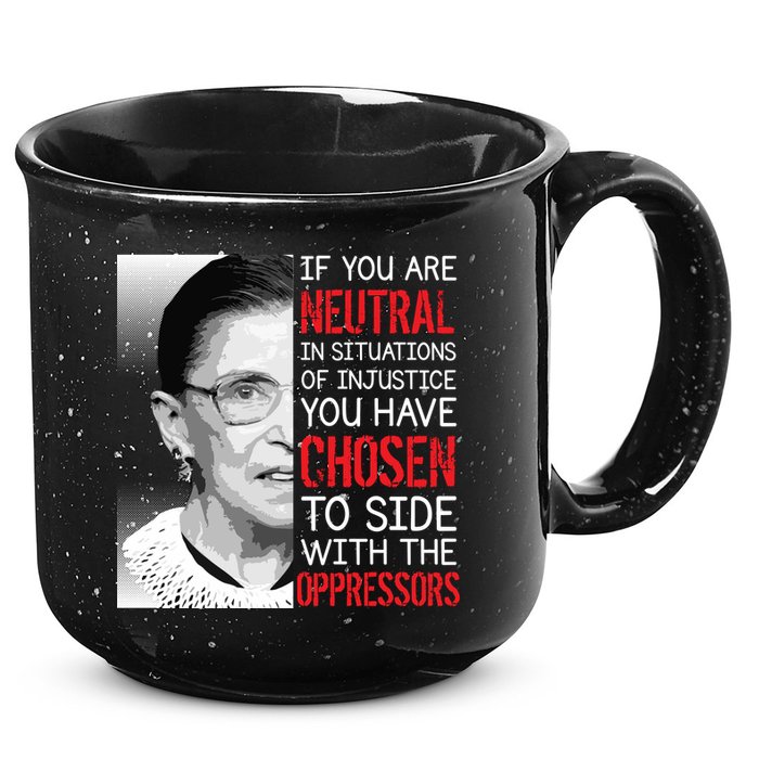 Injustice Ruth Bader Ginsburg Notorious RBG Quote 15oz Campfire Ceramic Mug