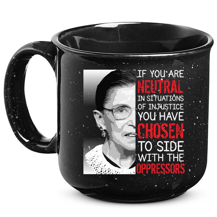 Injustice Ruth Bader Ginsburg Notorious RBG Quote 15oz Campfire Ceramic Mug