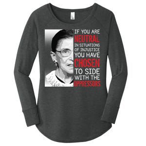 Injustice Ruth Bader Ginsburg Notorious RBG Quote Women's Perfect Tri Tunic Long Sleeve Shirt