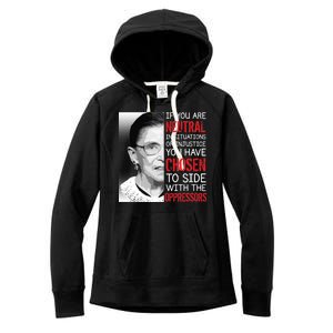 Injustice Ruth Bader Ginsburg Notorious RBG Quote Women's Fleece Hoodie