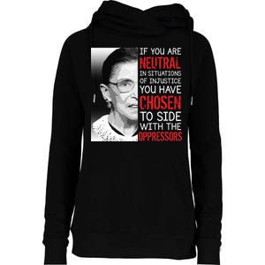 Injustice Ruth Bader Ginsburg Notorious RBG Quote Womens Funnel Neck Pullover Hood