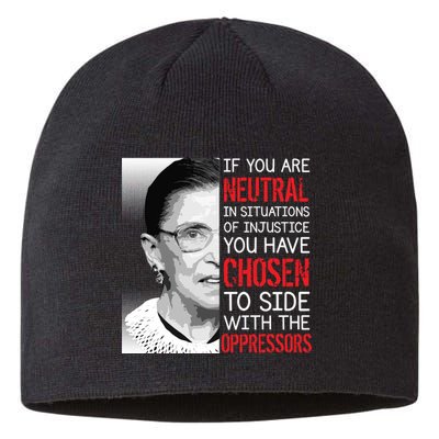 Injustice Ruth Bader Ginsburg Notorious RBG Quote Sustainable Beanie