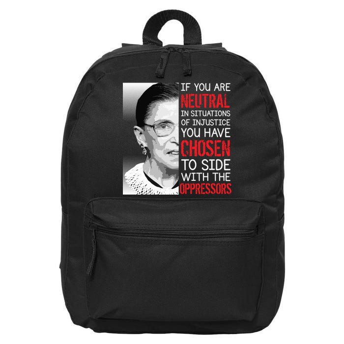 Injustice Ruth Bader Ginsburg Notorious RBG Quote 16 in Basic Backpack