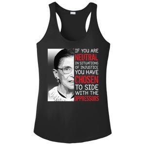 Injustice Ruth Bader Ginsburg Notorious RBG Quote Ladies PosiCharge Competitor Racerback Tank