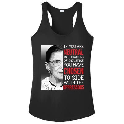 Injustice Ruth Bader Ginsburg Notorious RBG Quote Ladies PosiCharge Competitor Racerback Tank