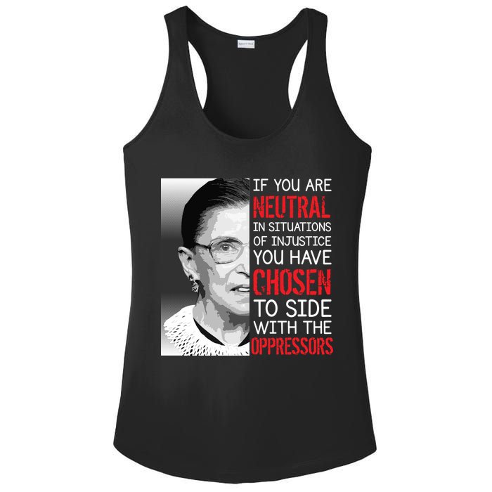 Injustice Ruth Bader Ginsburg Notorious RBG Quote Ladies PosiCharge Competitor Racerback Tank