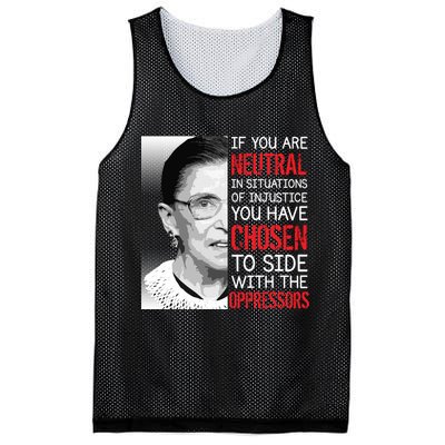Injustice Ruth Bader Ginsburg Notorious RBG Quote Mesh Reversible Basketball Jersey Tank