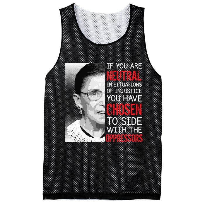 Injustice Ruth Bader Ginsburg Notorious RBG Quote Mesh Reversible Basketball Jersey Tank