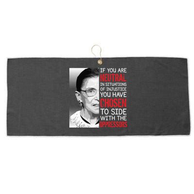Injustice Ruth Bader Ginsburg Notorious RBG Quote Large Microfiber Waffle Golf Towel
