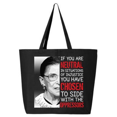 Injustice Ruth Bader Ginsburg Notorious RBG Quote 25L Jumbo Tote