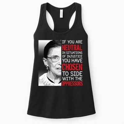 Injustice Ruth Bader Ginsburg Notorious RBG Quote Womens Tank Top