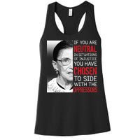 Injustice Ruth Bader Ginsburg Notorious RBG Quote Women's Racerback Tank