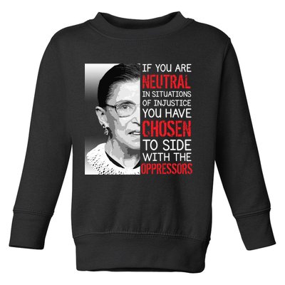 Injustice Ruth Bader Ginsburg Notorious RBG Quote Toddler Sweatshirt