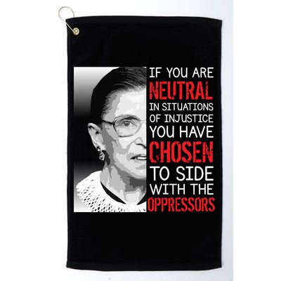 Injustice Ruth Bader Ginsburg Notorious RBG Quote Golf Towel